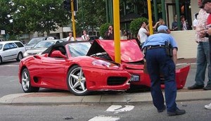 Ferrari accidente
