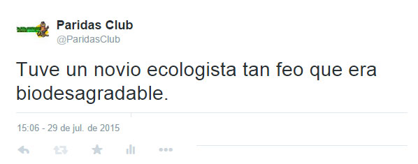 Novio ecologista