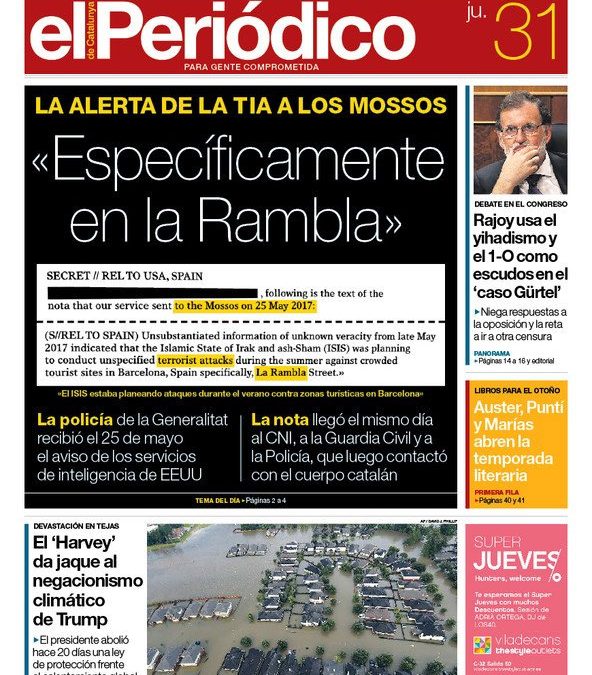 La TIA Avisa a los Mossos.