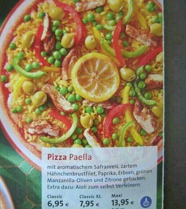 Pizza de paella