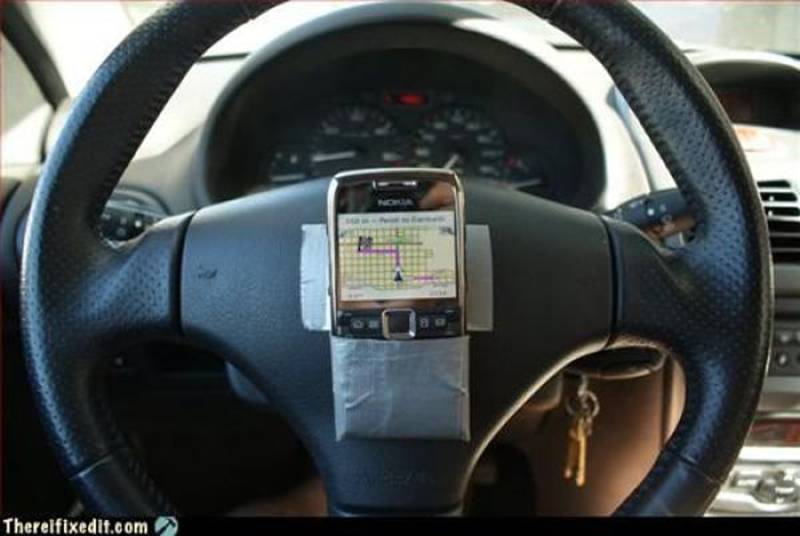 GPS integrado en el volante