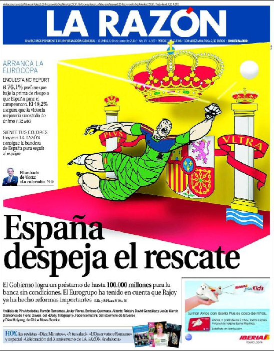 Portada de LA RAzon. España despeja el rescate