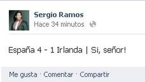 Sergio Ramos Facebook- España 4 Irlanda 1