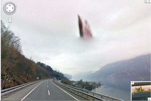 Dios en Google Maps Suiza