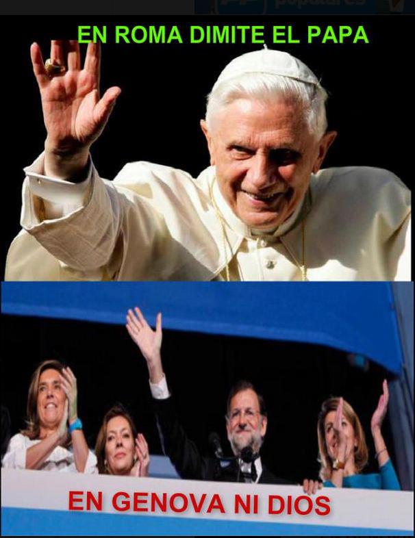 El Papa renuncia. En el PP no renuncia ni Dios