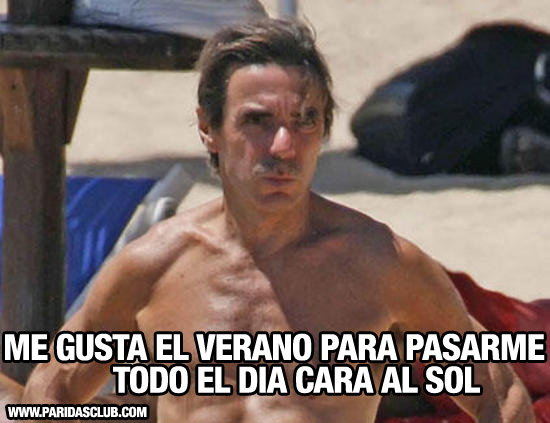 Aznar en verano cara al sol