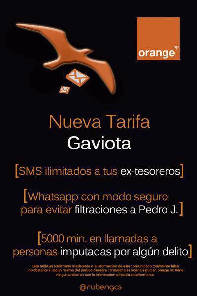 Tarifas Gaviota de Orange especial para políticos del PP