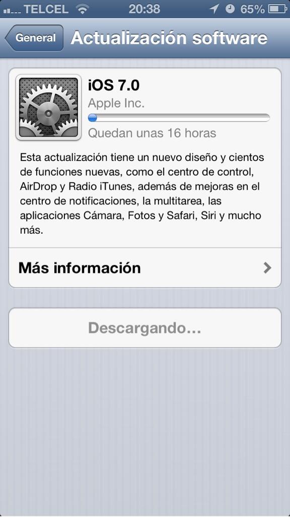 IOS7 actualización