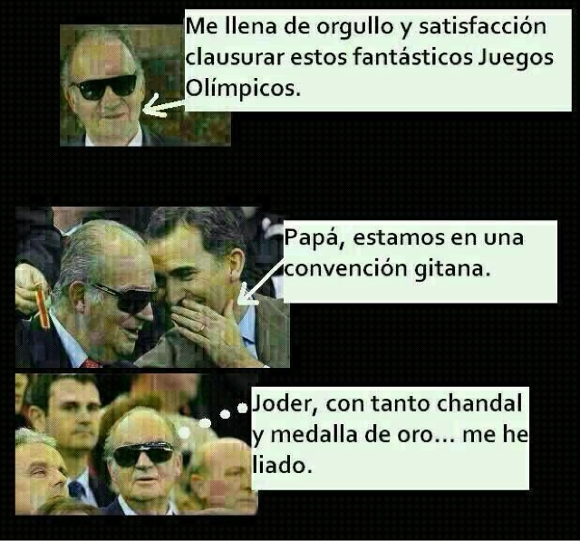 El Rey clausurando las Olimpiadas