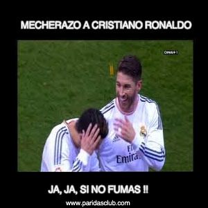 mecherazo a Cristiano Ronaldo. Meme