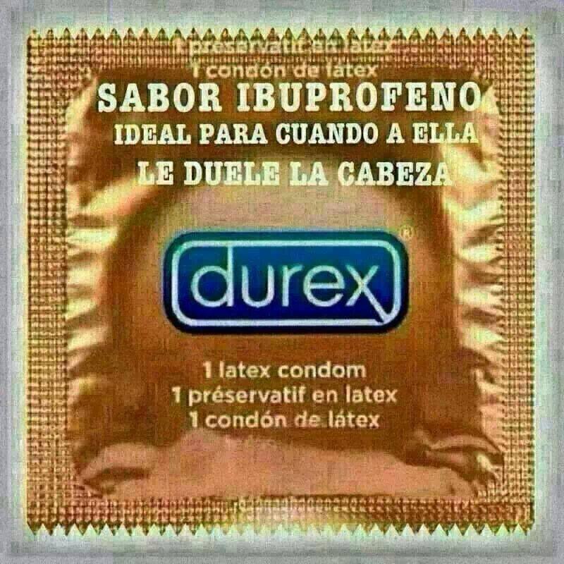 Condones sabor Ibuprofeno