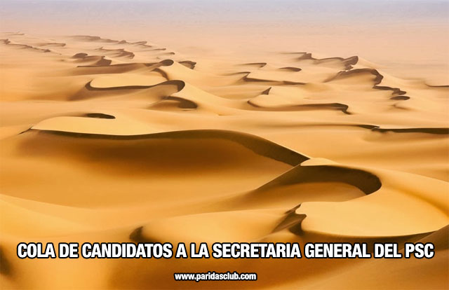 Cola de candidatos a la secretaría general del PSC
