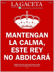 Decían que no abdicaría