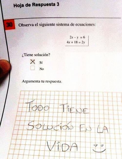 Respuestas absurdas en examenes