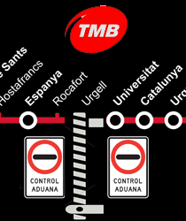 Frontera Catalunya España en el metro