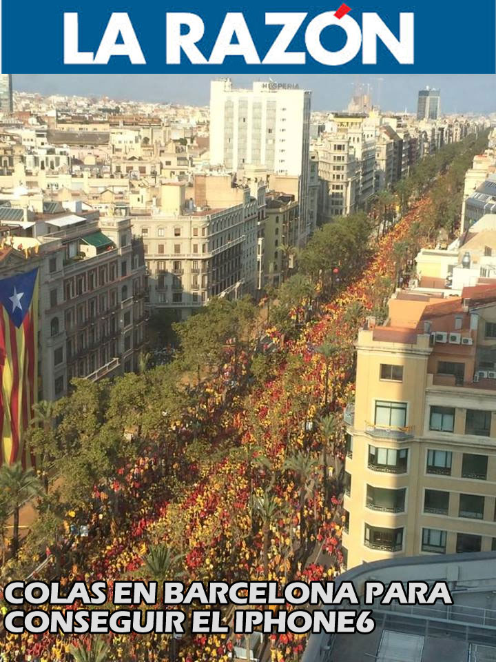 Colas en barcelona apra conseguir el iPhone6