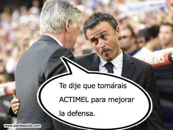 Acncelotti aconseja a Luis Enrique tomar Actimel