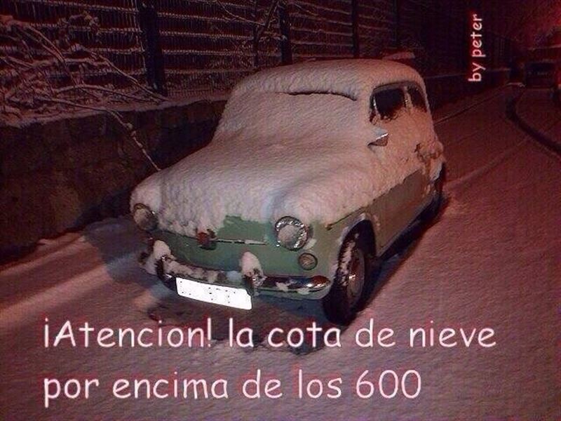 Cota de nieve por encima de los 600