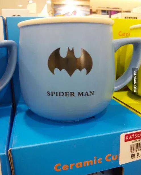 La taza de Spider Batman