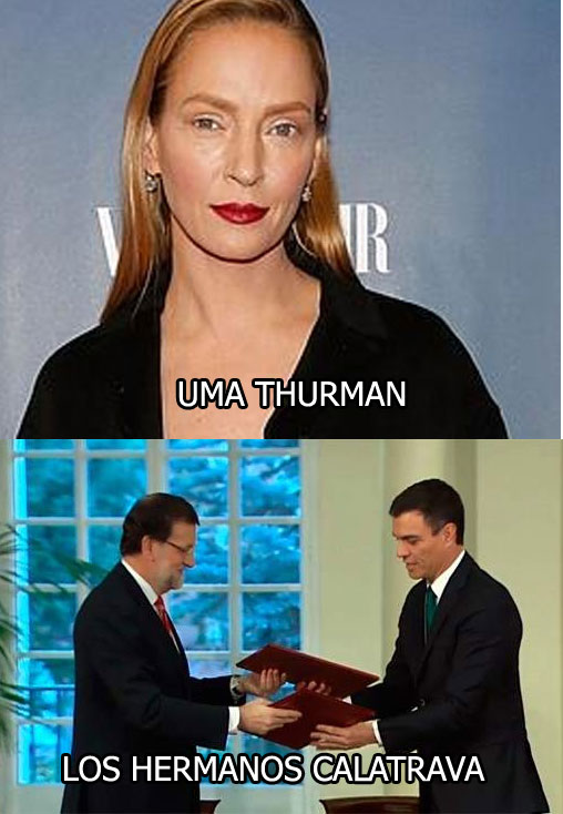 Uma Thurman y Rajoy