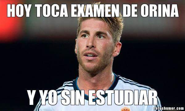 Sergio Ramos examen de orina