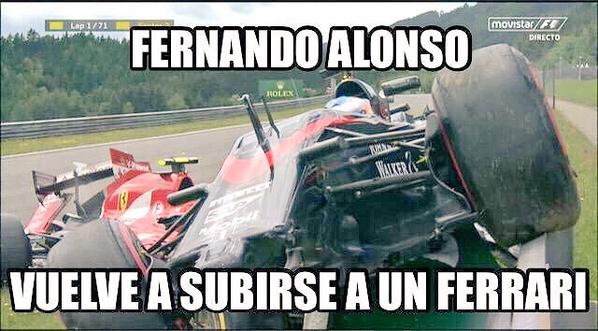 Alonso vuelve a subirse a un Ferrari