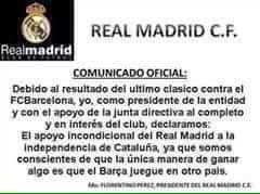 R.Madrid apoya la Independencia de catalunya