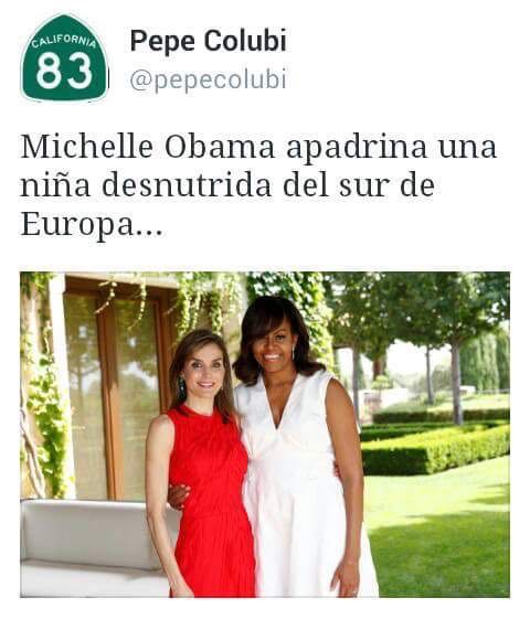 Michelle Obama apadrina una niña desnutrida del sur de Europa