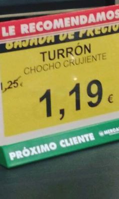 Turrón Chocho Crujiente en oferta