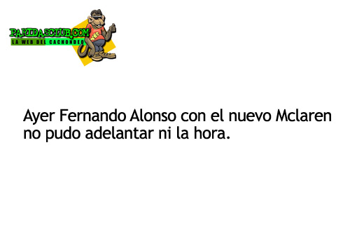 Alonso no adelanta ni la hora