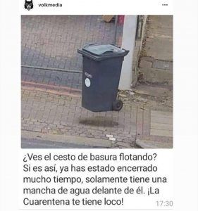 Cubo basura Flotando