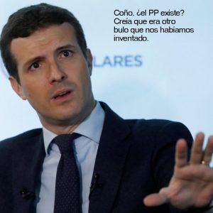 PAblo Casado se entera de que el PP no es una Fake New