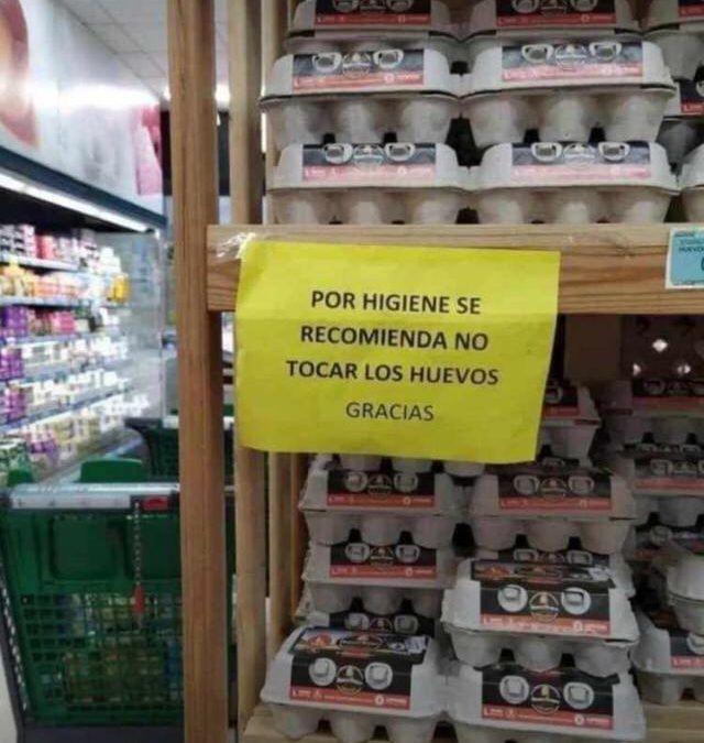 Por higiene, no tocar los huevos